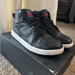 Jordan Black and Red Boys Sneakers